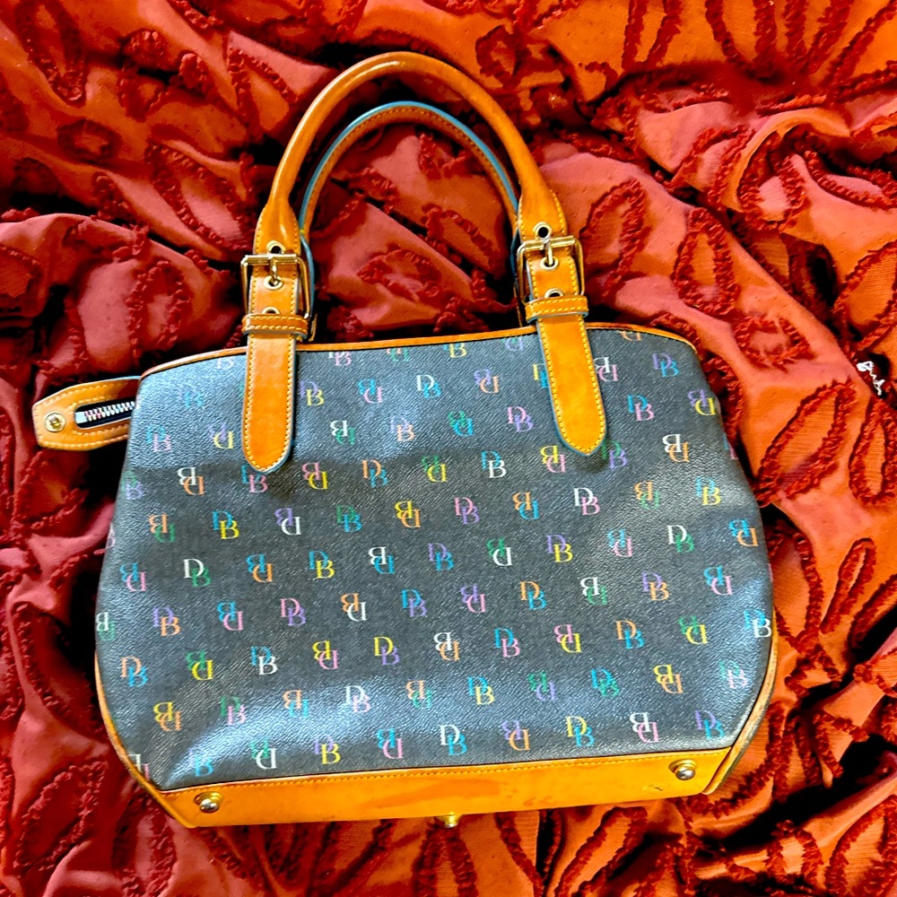 Y2K Dooney & Bourke Rainbow monogram shoulder bag